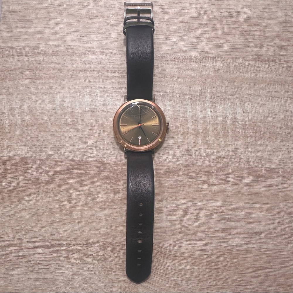 Ted Baker London Men’s Watch – Rose Gold Case & Genuine Leather Band